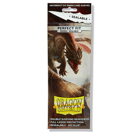 Dragon Shield Sleeves: Perfect Fit Sealable- Smoke (100 ct.)