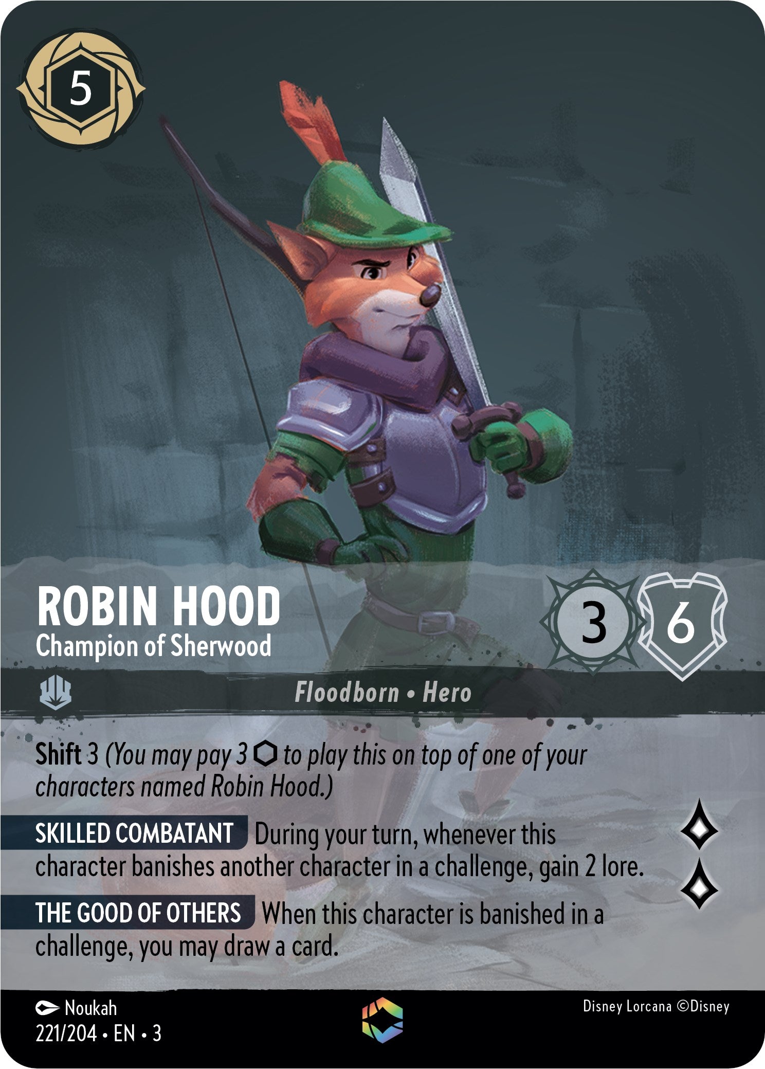 Robin Hood - Champion of Sherwood (Alternate Art) (221/204) [Into the Inklands]