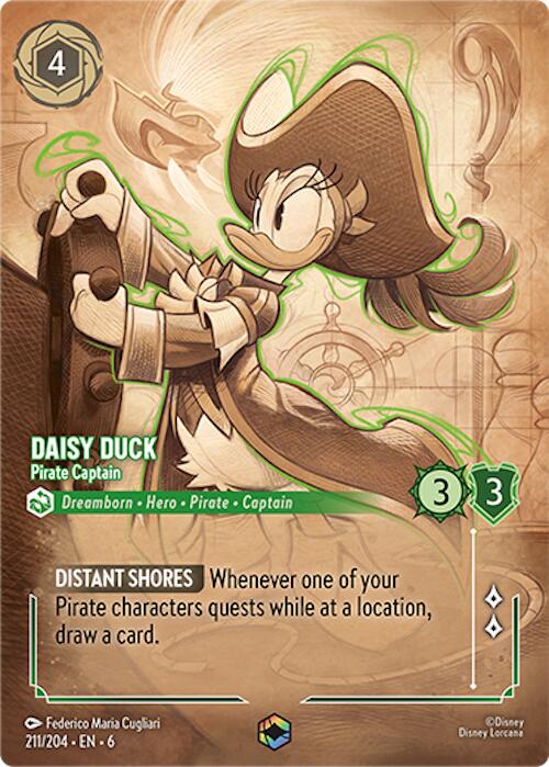 Daisy Duck - Pirate Captain (Enchanted) (211/204) [Azurite Sea]