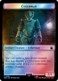 Alien Rhino // Cyberman Double-Sided Token (Surge Foil) [Doctor Who Tokens]