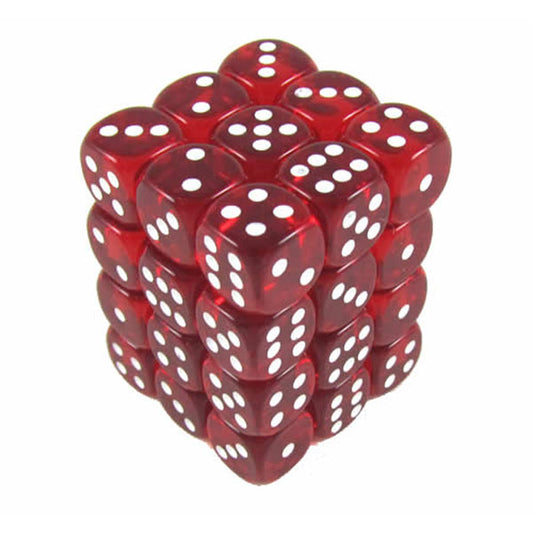 12mm 36d6 Translucent: Red/White