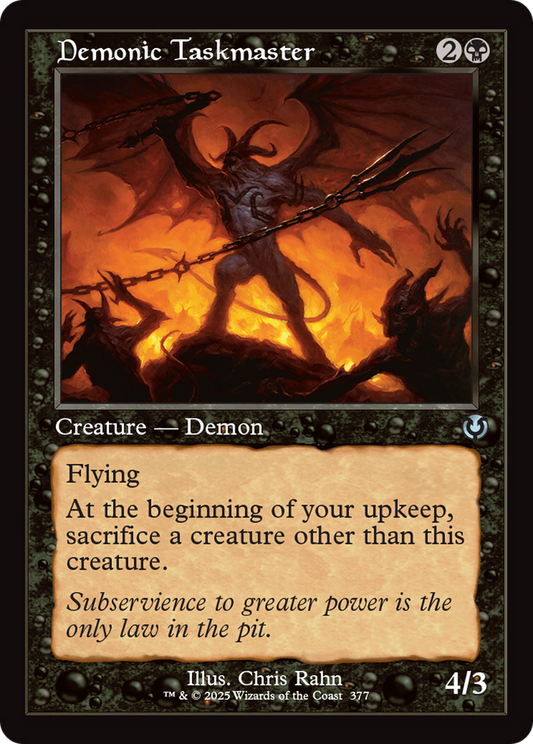 Demonic Taskmaster (Retro Frame) [Innistrad Remastered]