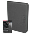 Zipper Folio 12 Pocket Binder Gray