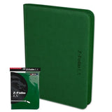 Zipper Folio 12 Pocket Binder Green