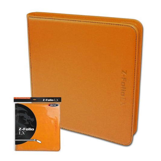 Zipper Folio 12 Pocket Binder Orange