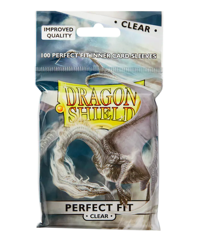 Dragon Shield Sleeves: Perfect Fit Standard Top Load- Clear (100 ct.)