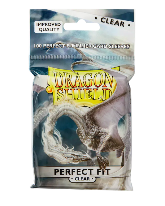 Dragon Shield Sleeves: Perfect Fit Standard Top Load- Clear (100 ct.)