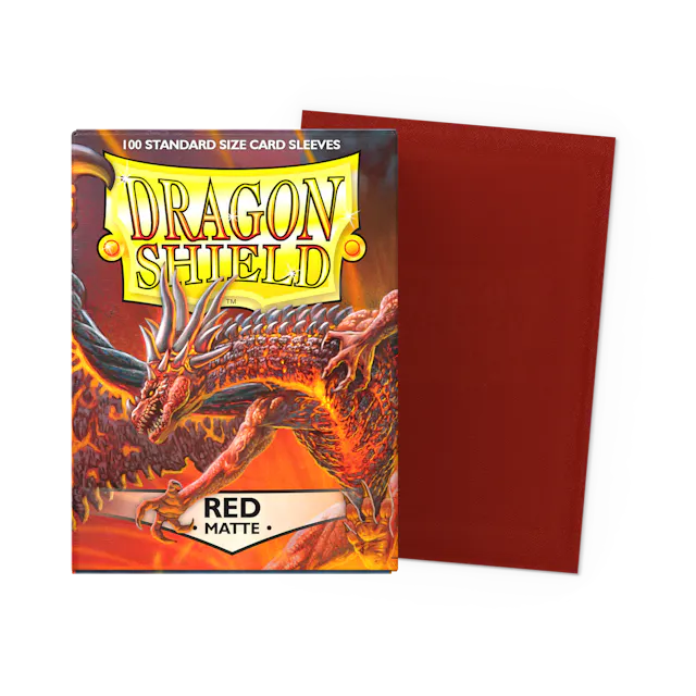 Dragon Shield Sleeves: Standard- Matte Red 100ct