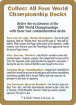 2001 World Championships Ad [World Championship Decks 2001]