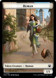 Zombie Knight // Human (6) Double-Sided Token [March of the Machine Commander Tokens]